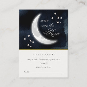 Navy Over the Moon Blöjoraffel Mamma Bebis Kalas Tilläggskort