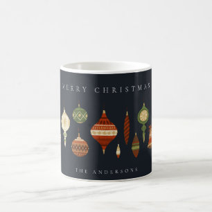 NAVY PASTEL RED GRÖNT STAR CHIRSTMAS-ORNADER KAFFEMUGG