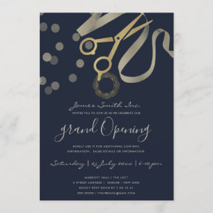 NAVY PEARL SILVER RIBBON CUTTING GRAND OPENENING INBJUDNINGAR