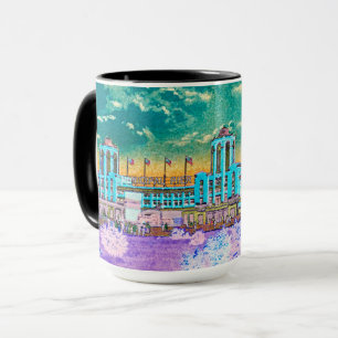 Navy Pier Chicago 1920's Watercolor Art Windy City Mugg