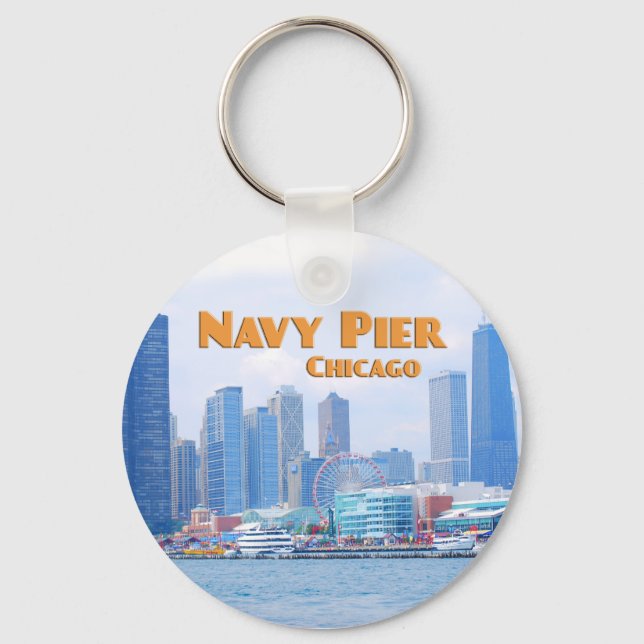 Navy Pier - Chicago Illinois Nyckelring (Framsida)