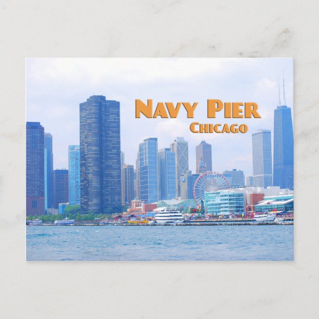 Navy Pier - Chicago Illinois Vykort (Framsida)