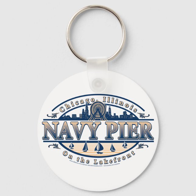 Navy Pier Chicago Nyckelring (Framsida)
