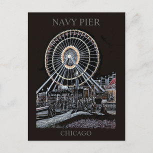 Navy Pier Chicago Postcard Vykort