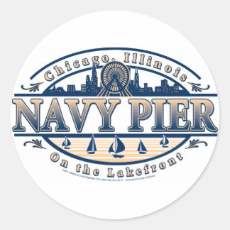 Navy Pier Chicago Runt Klistermärke