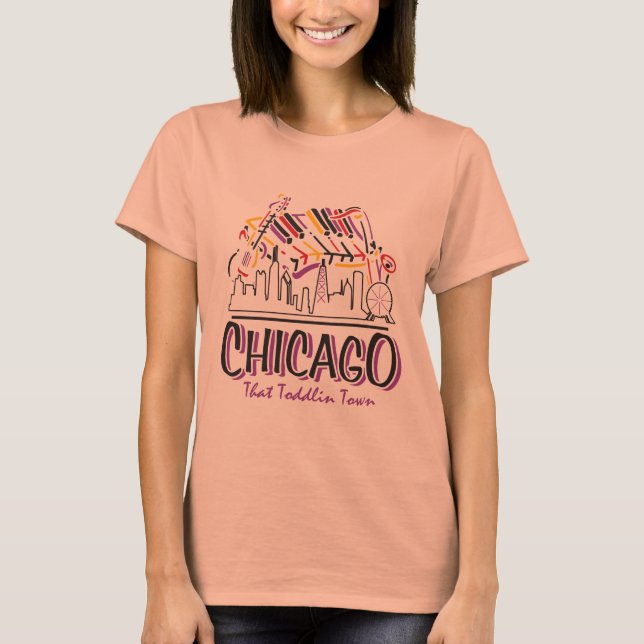 Navy Pier Chicago T Shirt (Framsida)