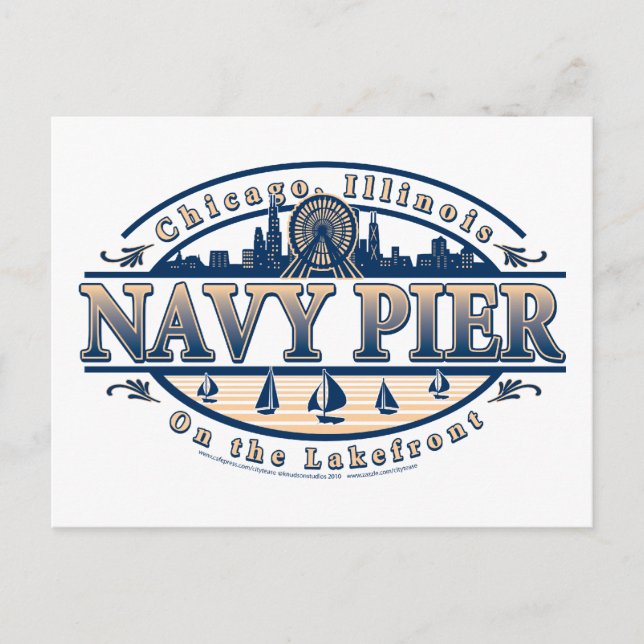 Navy Pier Chicago Vykort (Framsida)