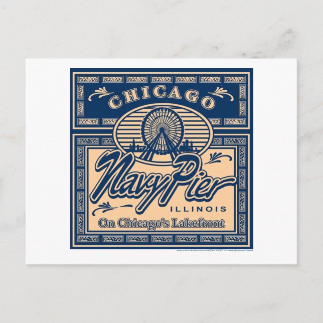 Navy Pier Chicago Vykort (Framsida)