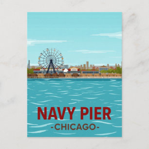 Navy Pier: Chicagos strandnöje Vykort