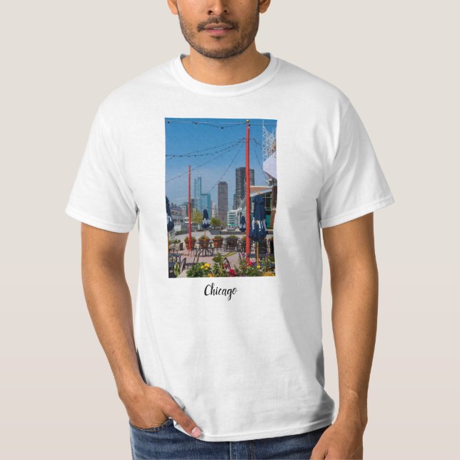 Navy Pier Lines T Shirt (Framsida)