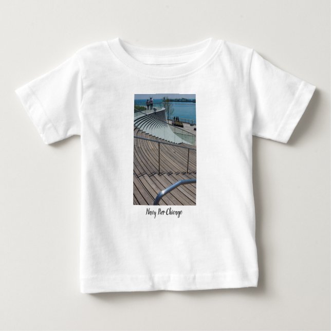 Navy Pier Trappor T Shirt (Framsida)