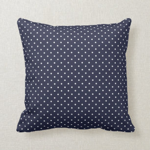 Navy Polka Dot Kudde