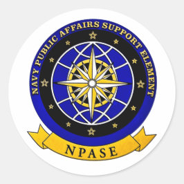 NAVY PUBLIC AFFAIRS SUPPORT INSLAG NPASE STICKER RUNT KLISTERMÄRKE
