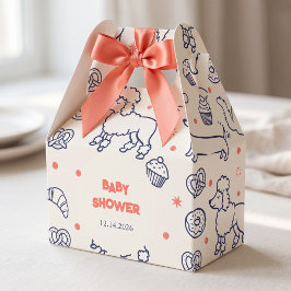 Navy Pudel Pretzel Fest Kat Baby Shower Presentaskar