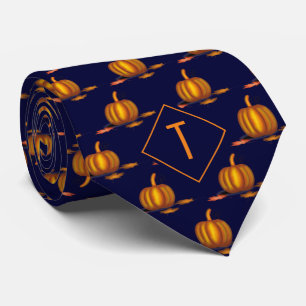 Navy Pumpkin Monogram Slips