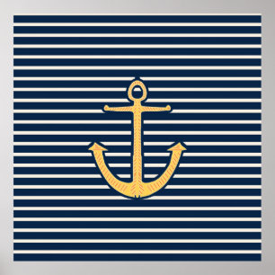 Navy Rand Anchor Poster