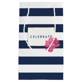 Navy Rand & Rosa Peony Personlig Gift Bags