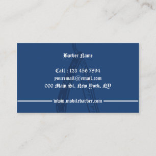 Navy Razor mobil Barber shop retro Visitkort