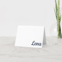 NAVY, RED Oxford, MS Personlig Note Card