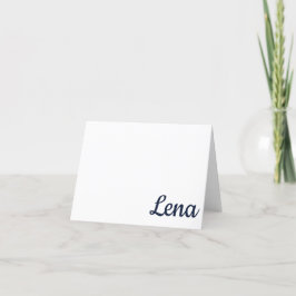 NAVY, RED Oxford, MS Personlig Note Card Tack Kort