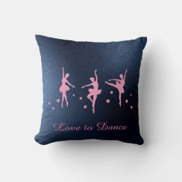 Navy & Rosa Ballerina Ballet Temekudde Kudde