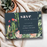 NAVY ROSA BLOMMIGT DESERT CACTI FOLIAGE WATERCOLOR SPARA DATUMET<br><div class="desc">En samling i perfekt bröllop för dem som tittar för ett smakfullt utfört tema med elegant-vibrerande kaktus. Koncti- och mjuka folieformgivningar är handmålade i vattenfärg. Anpassa det med ditt namn, ditt bröllop-datum och se till att du har ett speciellt meddelande. Det finns många designalternativ att välja mellan och många objekt...</div>