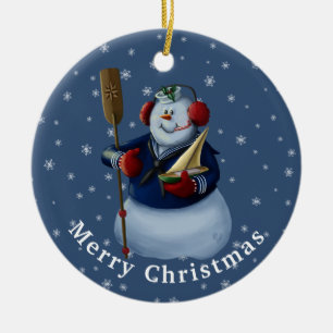 Navy Sailor Snögubbe Ornament Gift