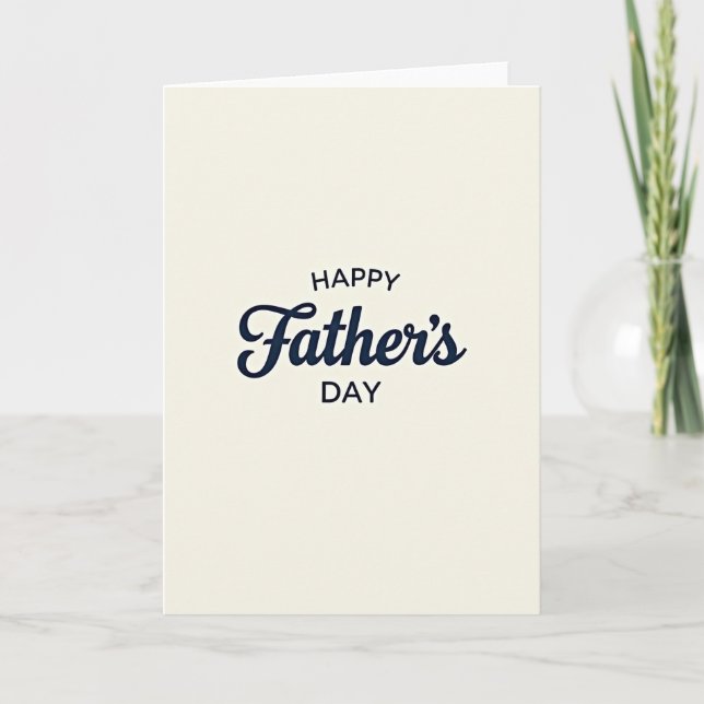 Navy Script Fars Dag-kort Kort (Framsida)