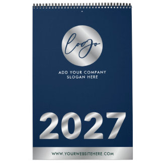 Navy & Silver Företagets logotyp Kampanj 2027 Kalender