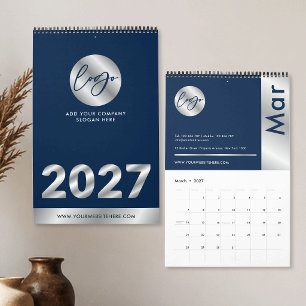 Navy & Silver Företagets logotyp Kampanj 2027 Kalender