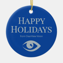Navy Silver Optometry Office Ornament