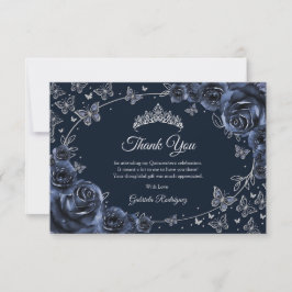 Navy Silver Quinceanera Tack Kort