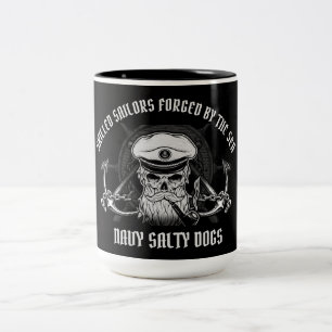 NAVY SKILLED SAILORS/SALTY HUNDAR Två-Tonad MUGG