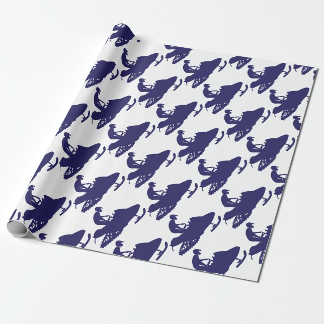 Navy-Snowmobiler Presentpapper (Utrullad)