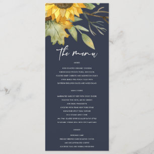 NAVY SOLROS HÖST AKVARELL BLOMSTERBRÖLLLOP MENY