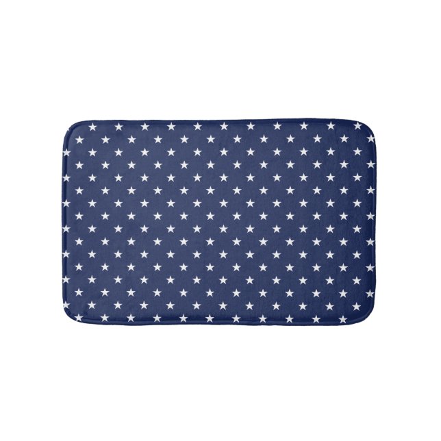 Navy Stars Bath Mat Badrumsmatta (Framsidan)