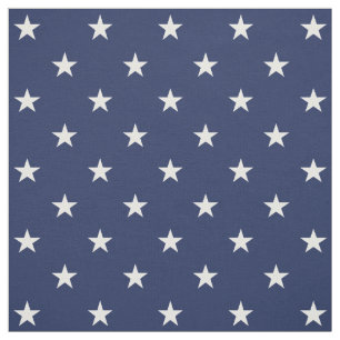 Navy Stars Fabric Tyg