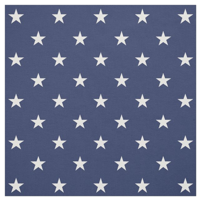 Navy Stars Fabric Tyg (Provkarta)