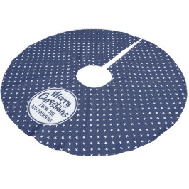 Navy Stars Julgran Skirt Julgransmatta Borstad Polyester