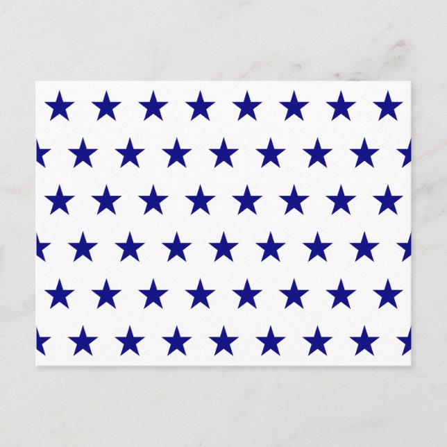 Navy Stjärnmönster Vykort (Framsida)