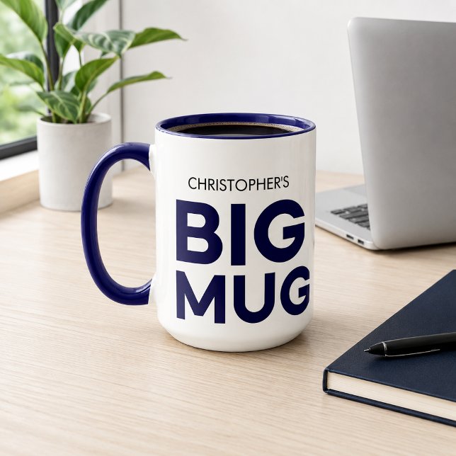 Navy Stor Mugg | Enorm Mugg | Mugg med Anpassat Na (Skapare uppladdad)