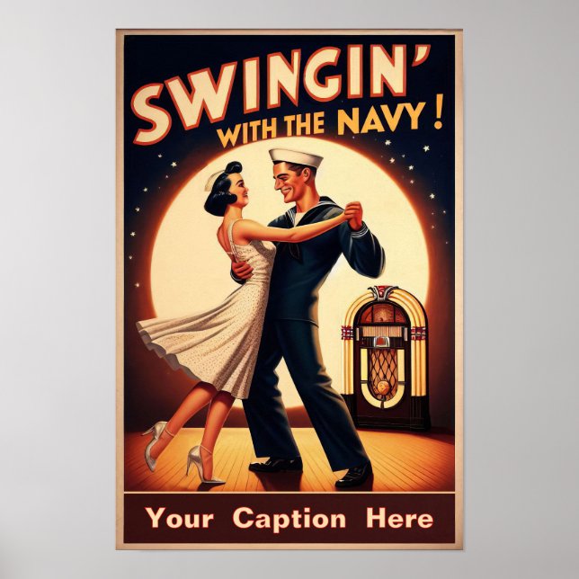 Navy Swing Dance Night Delight Poster (Framsidan)