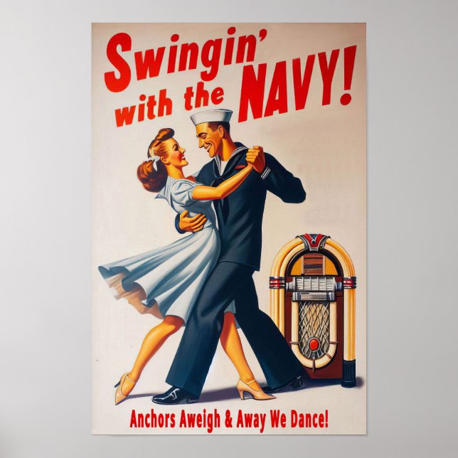 Navy Swing Dance Night Delight Poster (Framsidan)