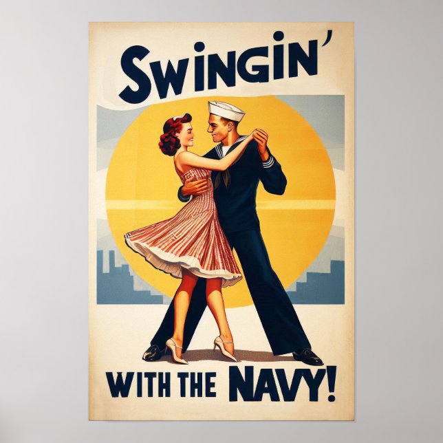 Navy Swing Dance Night Delight Poster (Framsidan)
