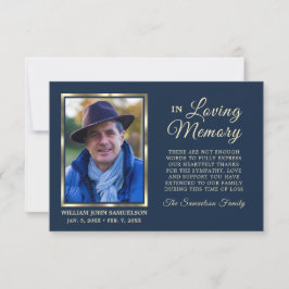 NAVY Sympathy Funeral Memory TACK Photo Kort