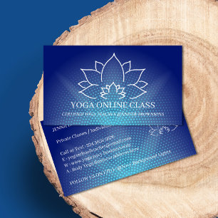 Navy Teacher Private Yoga Visitkort
