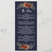 Navy Terrakotta Blommig Boho Bröllop