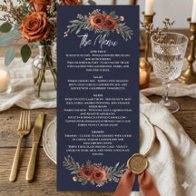 Navy Terrakotta Blommig Boho Bröllop