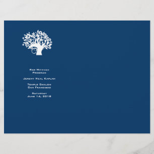 Navy Tree of Life Bar Mitzvah-program
