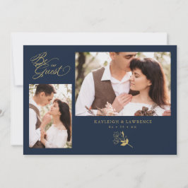 Navy Trendy Branches Wedding Celebration 2 Photos
